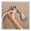 Connecting hose shuts off flow to showerhead